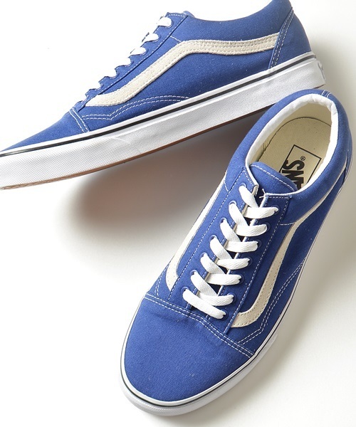 VANS（バンズ）の「★★VANS エクスクルーシブ: 【OLD SKOOL / オールドスクール】 ブルーキャンバス スニーカー■（スニーカー・メンズ・ブルー・8.5/10.5/10/11/8/9.5/9）」の5枚目の写真