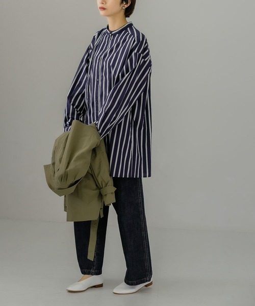 KBF（ケイビーエフ）の「マルチストライプデザインシャツ（シャツ/ブラウス・レディース・ブルー系その他/ホワイト系その他・ONE）」の4枚目の写真