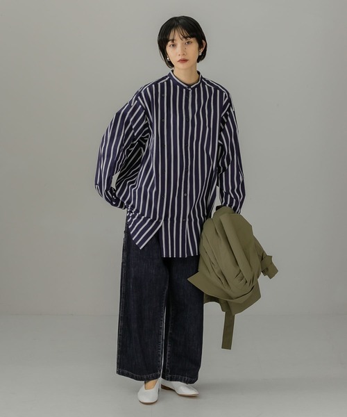 KBF（ケイビーエフ）の「マルチストライプデザインシャツ（シャツ/ブラウス・レディース・ブルー系その他/ホワイト系その他・ONE）」の15枚目の写真