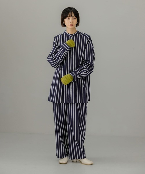 KBF（ケイビーエフ）の「マルチストライプデザインシャツ（シャツ/ブラウス・レディース・ブルー系その他/ホワイト系その他・ONE）」の5枚目の写真