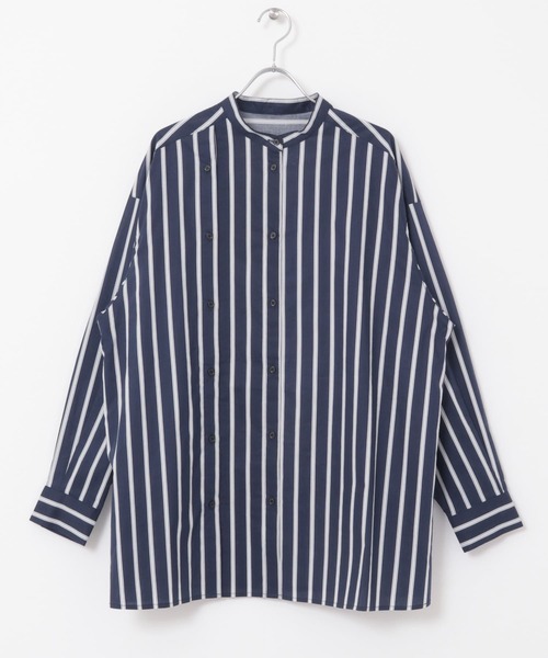 KBF（ケイビーエフ）の「マルチストライプデザインシャツ（シャツ/ブラウス・レディース・ブルー系その他/ホワイト系その他・ONE）」の9枚目の写真