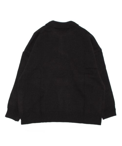 VIBGYOR(ヴィブジョー)の「A/TBIGポロ(BL)(ニット/セーター・メンズ・グレイッシュベージュ/ブルーグレー/ベージュ/ネイビー/チャコールグレー/ブラック・LARGE/MEDIUM)」の7枚目の写真