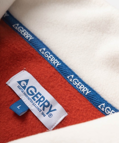 GERRY(ジェリー)の「【GERRY/ジェリー】ブランドロゴ刺繍 スタンドスナップボタン フリースヘンリーネック/ハーフボタン プルオーバー/ ビッグシルエット(スウェット・レディース・アイボリー/ブラック/ブルー/オレンジ/グリーン・M/L/XL)」の8枚目の写真