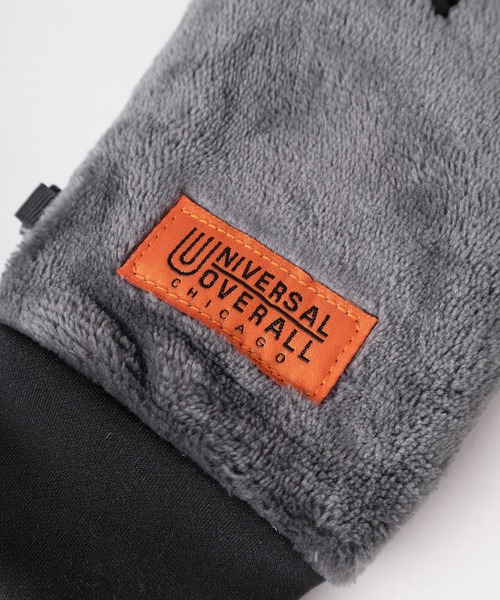 UNIVERSAL OVERALL（ユニバーサルオーバーオール）の「【79】【UNIVERSAL OVERALL/ユニバーサルオーバーオール】ブランドロゴ ボアフリースグローブ/ スマートフォン対応/手袋/防寒（手袋・メンズ・グレー/オリーブ/ブラック/ベージュ/ブラック系/グレー系・FREE）」の9枚目の写真