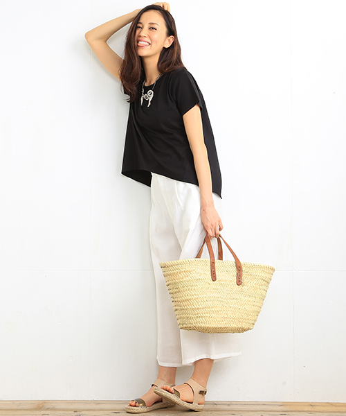 B:MING by BEAMS(ビーミングバイビームス)の「<LEE 7月号掲載>ビーミング by ビームス / カゴバッグ(インナーバッグ付)(かごバッグ・レディース・ホワイト/ネイビー・ONE SIZE)」の22枚目の写真