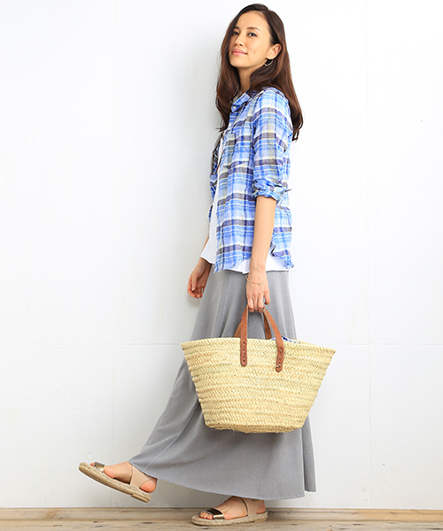 B:MING by BEAMS(ビーミングバイビームス)の「<LEE 7月号掲載>ビーミング by ビームス / カゴバッグ(インナーバッグ付)(かごバッグ・レディース・ホワイト/ネイビー・ONE SIZE)」の17枚目の写真
