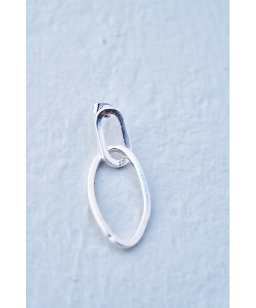 AZUL by moussy(アズールバイマウジー)の「LINK CHAIN EARRINGS/リンクチェーンイヤリング(ピアス(両耳用)・レディース・ゴールド系その他/シルバー・FREE)」の8枚目の写真