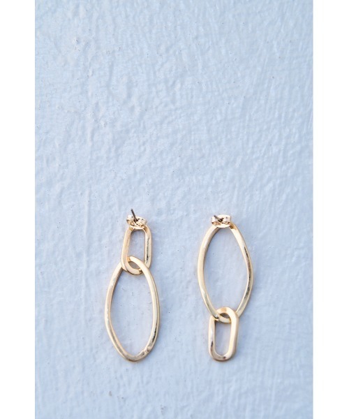 AZUL by moussy(アズールバイマウジー)の「LINK CHAIN EARRINGS/リンクチェーンイヤリング(ピアス(両耳用)・レディース・ゴールド系その他/シルバー・FREE)」の12枚目の写真