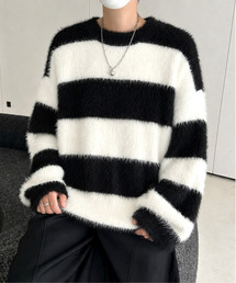 ■2026AW 新色追加【FVLMEN】shaggy fur crew knit sweater pullover/シャギー ファー クルー ニット セーター プルオーバー/メンズ レディース ユニセックス