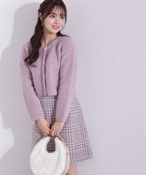 PROPORTION BODY DRESSING（プロポーションボディドレッシング）の「ハートカットラメツイードミニスカート / 1213120901（スカート・レディース・パープル/ベージュ・X-SMALL/SMALL/MEDIUM）」の21枚目の写真