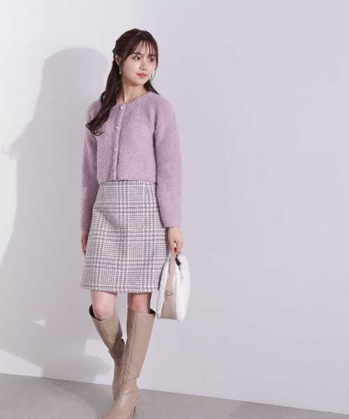 PROPORTION BODY DRESSING（プロポーションボディドレッシング）の「ハートカットラメツイードミニスカート / 1213120901（スカート・レディース・パープル/ベージュ・X-SMALL/SMALL/MEDIUM）」の22枚目の写真