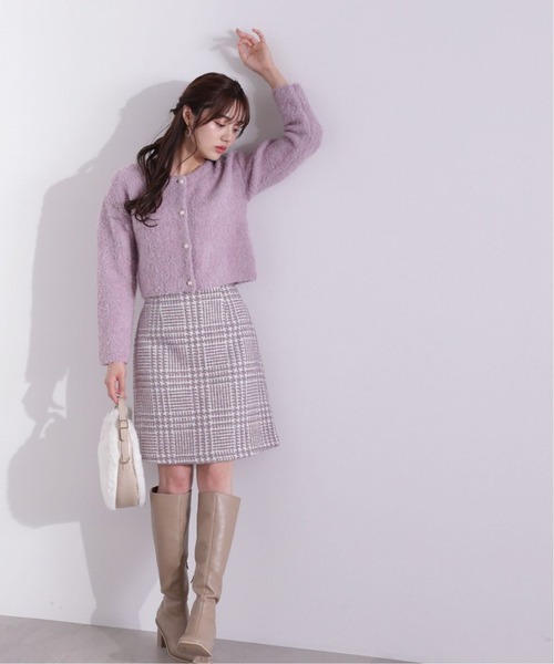 PROPORTION BODY DRESSING（プロポーションボディドレッシング）の「ハートカットラメツイードミニスカート / 1213120901（スカート・レディース・パープル/ベージュ・X-SMALL/SMALL/MEDIUM）」の11枚目の写真