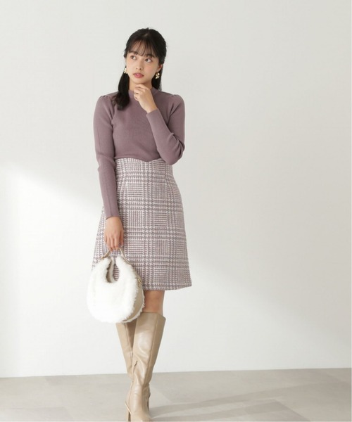 PROPORTION BODY DRESSING（プロポーションボディドレッシング）の「ハートカットラメツイードミニスカート / 1213120901（スカート・レディース・パープル/ベージュ・X-SMALL/SMALL/MEDIUM）」の3枚目の写真