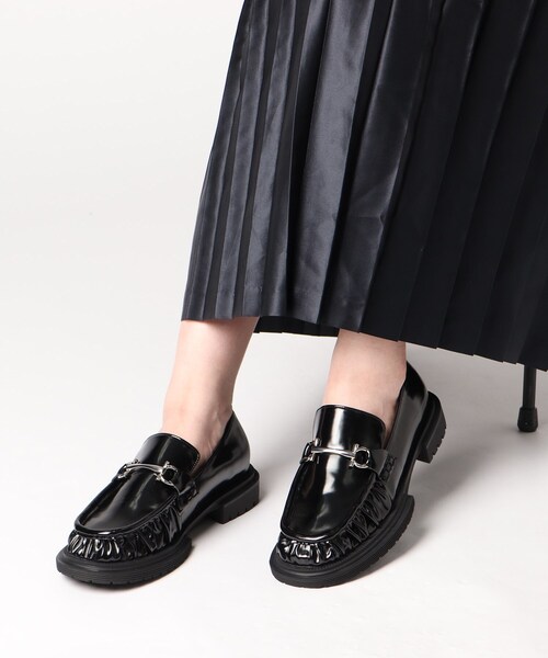 ESPERANZA(エスペランサ)の「◆シャーリングデザインローファー(パンプス・レディース・ブラック系1/ブラウン系2・S/M/L)」の16枚目の写真