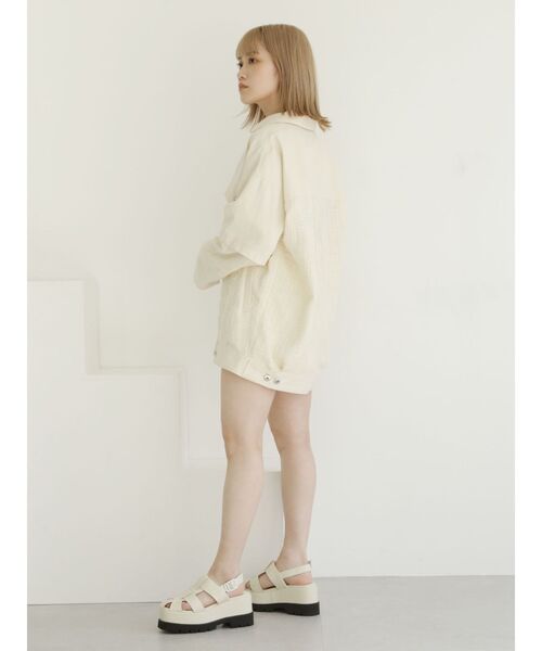 MURUA(ムルーア)の「クロスストラップサンダル(サンダル・レディース・ホワイト/ブラック・35/36/37)」の14枚目の写真