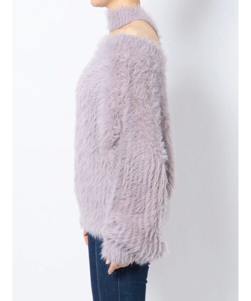GYDA(ジェイダ)の「オフショルシャギーチョーカー2WAY ニットトップス(ニット/セーター・レディース・チャコールグレー/アイボリー/ピンク・FREE)」の20枚目の写真