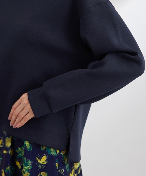 ROPE' PICNIC（ロペピクニック）の「きれいめダンボールフーディー（パーカー・レディース・ネイビー/オフホワイト・38）」の3枚目の写真