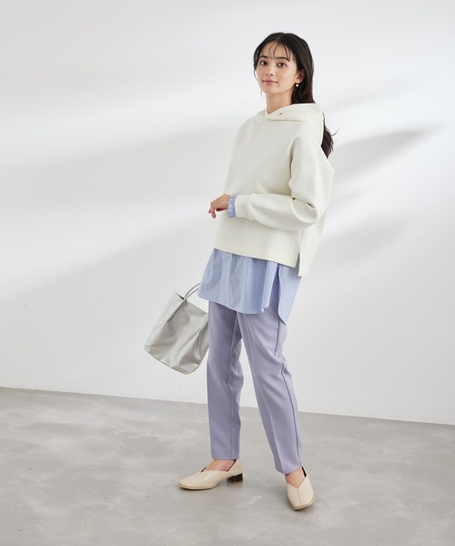 ROPE' PICNIC（ロペピクニック）の「きれいめダンボールフーディー（パーカー・レディース・ネイビー/オフホワイト・38）」の20枚目の写真