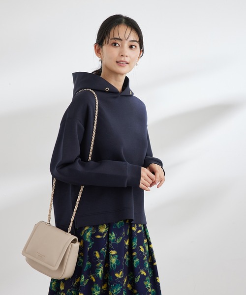 ROPE' PICNIC（ロペピクニック）の「きれいめダンボールフーディー（パーカー・レディース・ネイビー/オフホワイト・38）」の18枚目の写真