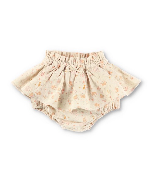 BRANSHES(ブランシェス)の「ガーゼ花柄フリルブルマ(その他ベビーウェア・キッズ・ベージュ/アイボリー・FREE)」の1枚目の写真
