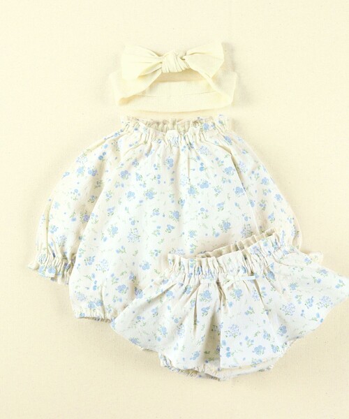BRANSHES(ブランシェス)の「ガーゼ花柄フリルブルマ(その他ベビーウェア・キッズ・ベージュ/アイボリー・FREE)」の14枚目の写真