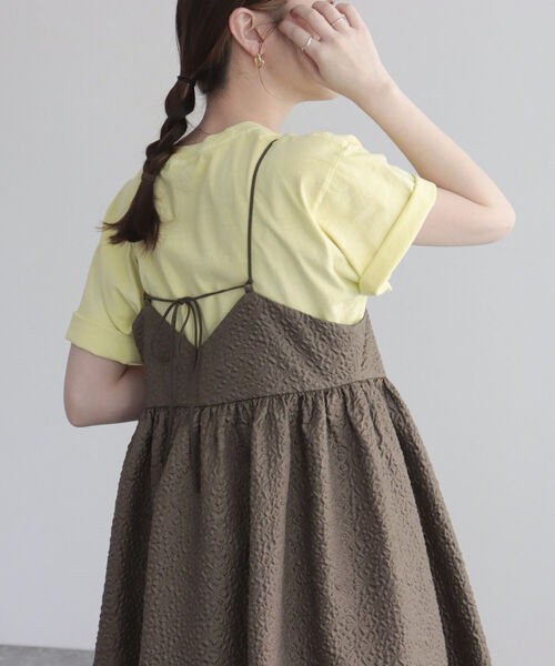 fredy emue(フレディエミュ)の「【新色追加】花柄ふくれジャガードワンピース(ワンピース・レディース・ミント/ブラック/カーキ・38)」の16枚目の写真