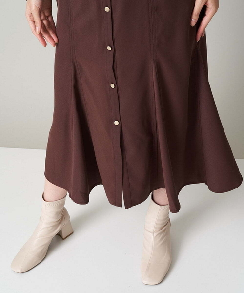 A de a.v.v（アードアー・ヴェ・ヴェ）の「レースレイヤードマーメイドワンピース（ワンピース・レディース・ブラック/オレンジ系その他・38/36）」の5枚目の写真