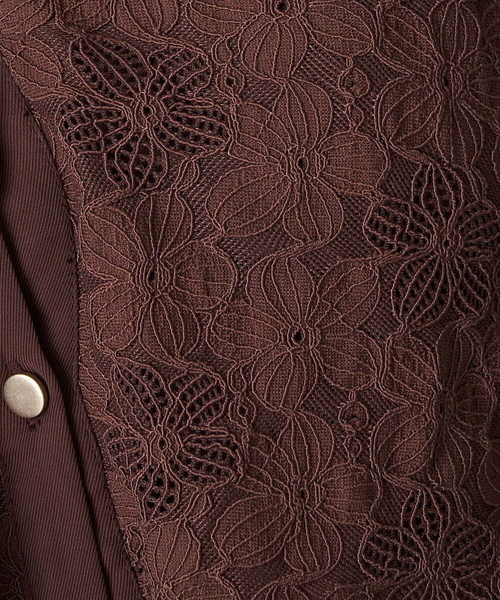 A de a.v.v（アードアー・ヴェ・ヴェ）の「レースレイヤードマーメイドワンピース（ワンピース・レディース・ブラック/オレンジ系その他・38/36）」の4枚目の写真