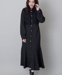 レースレイヤードマーメイドワンピース