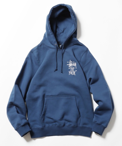 新品STUSSY(ステューシー)ネイビー　パーカー　希少 STUSSY - USA製 STUSSY ステューシー パーカー L ネイビーの通販