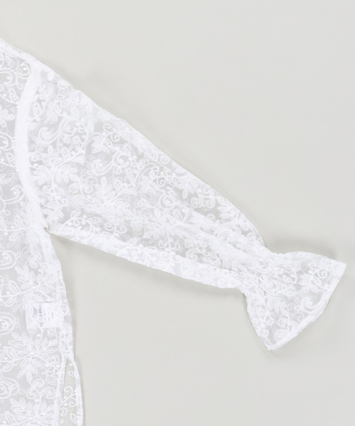 Lull(ルル)の「【Lull / ルル】パールボタンレースパーカー(パーカー・レディース・ホワイト/イエロー/ブルー/ピンク・ONESIZE)」の8枚目の写真