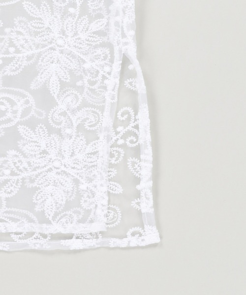 Lull(ルル)の「【Lull / ルル】パールボタンレースパーカー(パーカー・レディース・ホワイト/イエロー/ブルー/ピンク・ONESIZE)」の9枚目の写真