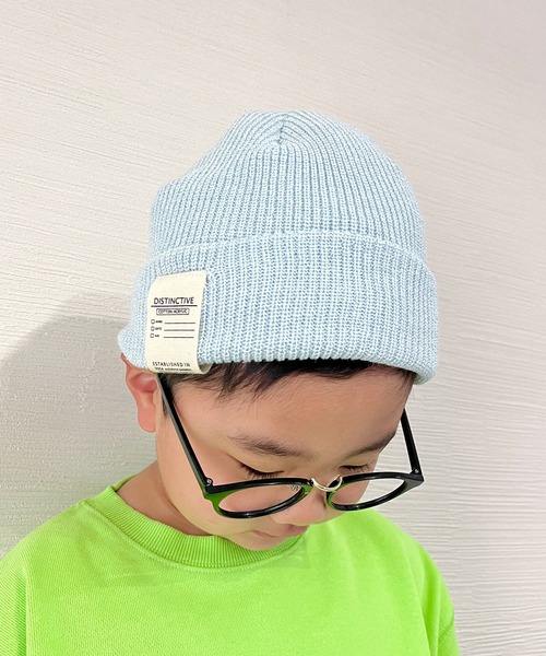 CIAOPANIC TYPY(チャオパニックティピー)の「【KIDS】ニットキャップ(ニットキャップ/ビーニー・キッズ・サックスブルー/ホワイト/イエロー/ネイビー・ONE SIZE)」の1枚目の写真