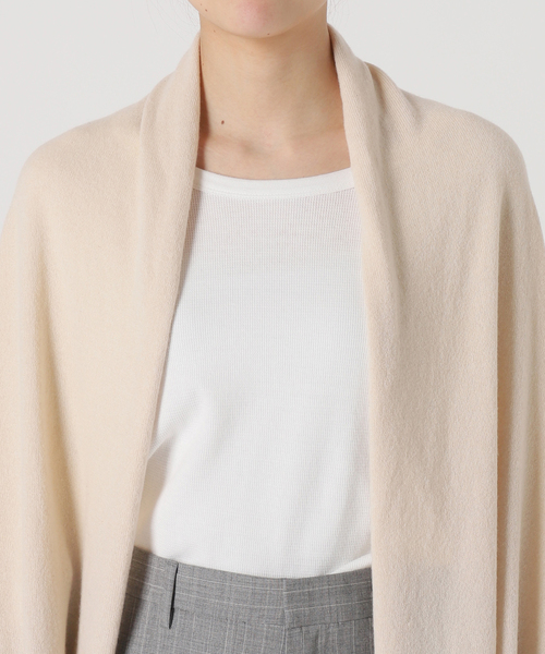 AP STUDIO（エーピーストゥディオ）の「*【MIXIK】カシミヤフリンジストール（ストール/ショール・レディース・アイボリー・FREE）」の7枚目の写真