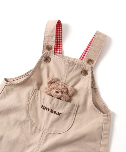 apres les cours(アプレレクール)の「tiny bear モチーフ付きサロペット(サロペット/オーバーオール・キッズ・ベージュ・90/100/110)」の22枚目の写真