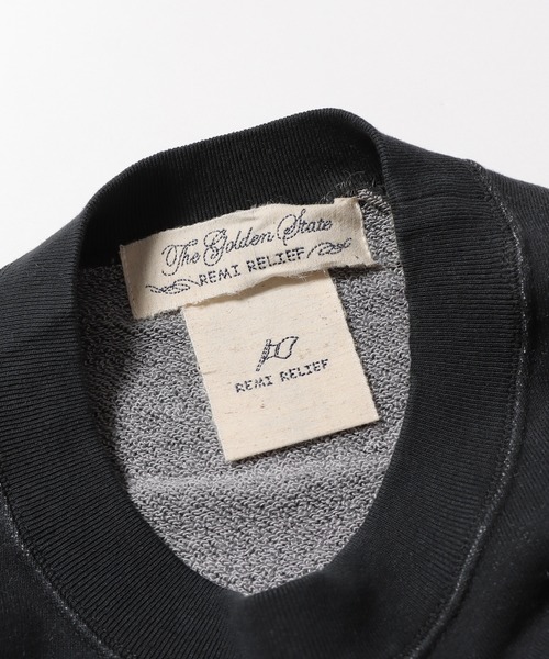 REMI RELIEF（レミレリーフ）の「REMI RELIEF/レミレリーフ ノンストレス綿アクリル裏毛クルー スウェット オーバーサイズ（スウェット・メンズ・ベージュ/オフホワイト/ブラック・XL/L/M）」の7枚目の写真