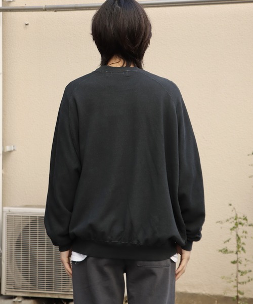 REMI RELIEF（レミレリーフ）の「REMI RELIEF/レミレリーフ ノンストレス綿アクリル裏毛クルー スウェット オーバーサイズ（スウェット・メンズ・ベージュ/オフホワイト/ブラック・XL/L/M）」の5枚目の写真