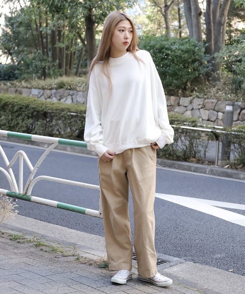 REMI RELIEF（レミレリーフ）の「REMI RELIEF/レミレリーフ ノンストレス綿アクリル裏毛クルー スウェット オーバーサイズ（スウェット・メンズ・ベージュ/オフホワイト/ブラック・XL/L/M）」の15枚目の写真