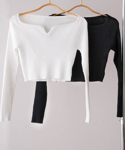 IAMUSE(アイアミューズ)の「デコルテラインキーネックトップス S0904【IAMUSE】(Tシャツ/カットソー・レディース・ブラック/ホワイト・FREE)」の19枚目の写真