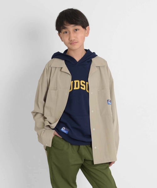 GLAZOS（グラソス）の「【Penfield】ストレッチ・開襟シャツ（シャツ/ブラウス・キッズ・ベージュ/ブラック/チャコールグレー・160cm/170cm/150cm/140cm）」の3枚目の写真