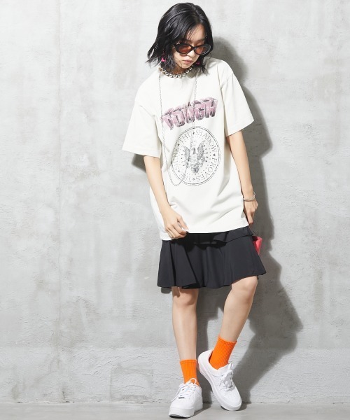 ヴィンテージ風 ロゴ入り Tシャツ★大人可愛い 大人カジュアル★ 大きいサイズ＞ ヴィンテージ風グラフィックプリントTシャツ