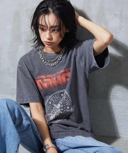 GEVS.（ジェイヴィス）の「＜大きいサイズ＞ ヴィンテージ風グラフィックプリントTシャツ GEVS.（Tシャツ/カットソー・レディース・アイボリー/チャコール・L/LL/3L/4L/5L）」の16枚目の写真