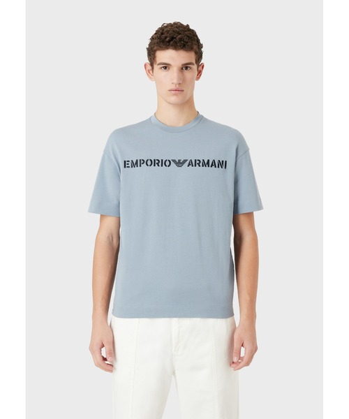EMPORIO ARMANI（エンポリオアルマーニ）の「【エンポリオ アルマーニ】Tシャツ ヘビージャージー ステンシルフォント Emporio Armani刺繍（Tシャツ/カットソー・メンズ・スカイブルー/ブラック/ホワイト系その他/モスグリーン・LARGE/MEDIUM/X-LARGE/SMALL/XX-LARGE/X-SMALL）」の13枚目の写真