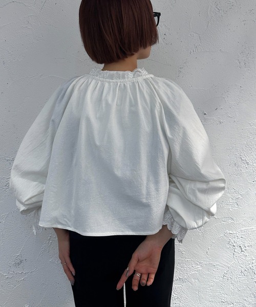apres jour mignon(アプレジュールミニョン)の「レースボレロ【ZOZOTOWN限定アイテム】(シャツ/ブラウス・レディース・アイボリー/オフホワイト/ブラック・X-LARGE/フリー)」の7枚目の写真