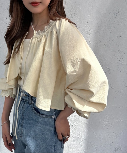 apres jour mignon(アプレジュールミニョン)の「レースボレロ【ZOZOTOWN限定アイテム】(シャツ/ブラウス・レディース・アイボリー/オフホワイト/ブラック・X-LARGE/フリー)」の12枚目の写真