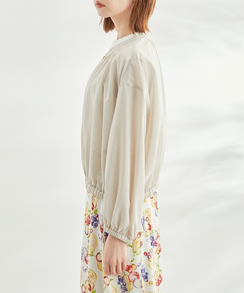 ROPE' PICNIC（ロペピクニック）の「UVケア・手洗いOK/ライトブルゾン（ブルゾン・レディース・ブラック/チャコールグレー/ライトグリーン/ベージュ・38）」の15枚目の写真