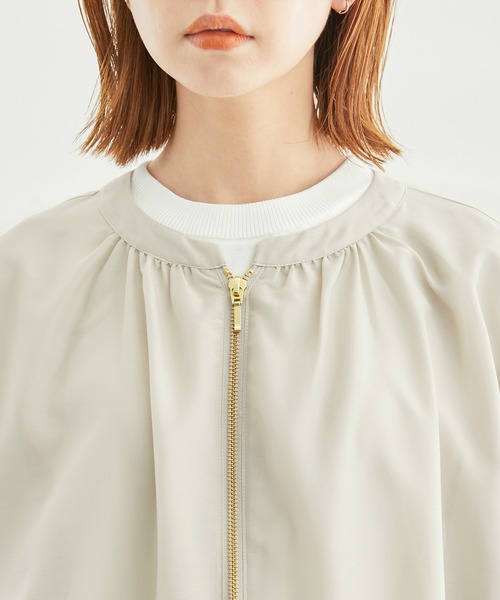 ROPE' PICNIC（ロペピクニック）の「UVケア・手洗いOK/ライトブルゾン（ブルゾン・レディース・ブラック/チャコールグレー/ライトグリーン/ベージュ・38）」の20枚目の写真