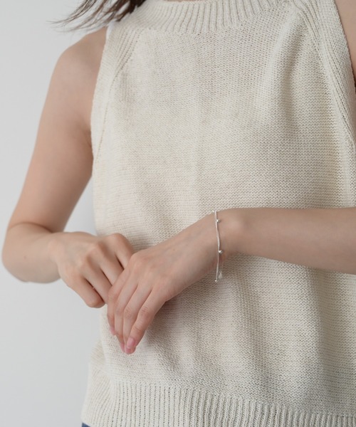CANAL JEAN（キャナルジーン）の「Pt(ピーティー) ボールチェーンレイヤードブレスレット（ブレスレット・レディース・シルバー・ONE SIZE）」の2枚目の写真
