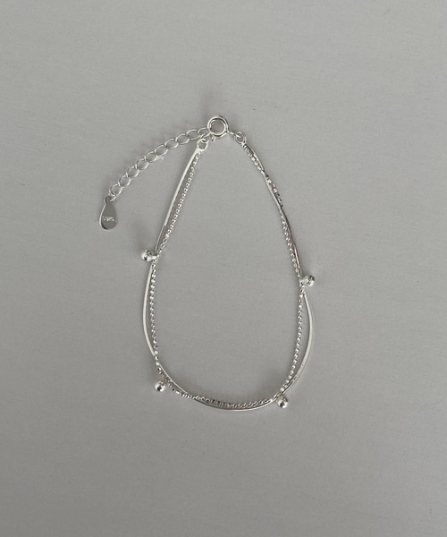 CANAL JEAN（キャナルジーン）の「Pt(ピーティー) ボールチェーンレイヤードブレスレット（ブレスレット・レディース・シルバー・ONE SIZE）」の3枚目の写真