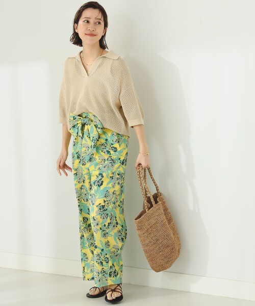 B:MING by BEAMS（ビーミングバイビームス）の「B:MING by BEAMS / トロピカル柄 プリント パンツ（その他パンツ・レディース・ピンク/イエロー・SMALL/MEDIUM）」の3枚目の写真